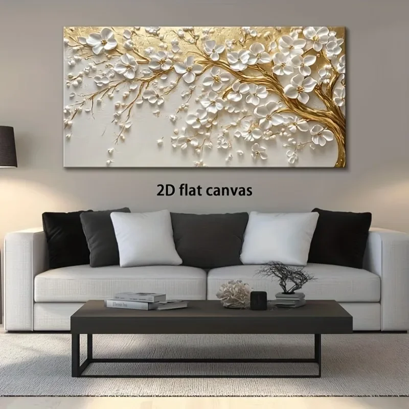 Multiple sizes 1pc frameless Large size Canvas Painting,2D Flat, Canvas Wall Art Flower Ptints Art Modern Abstract Painting Fram