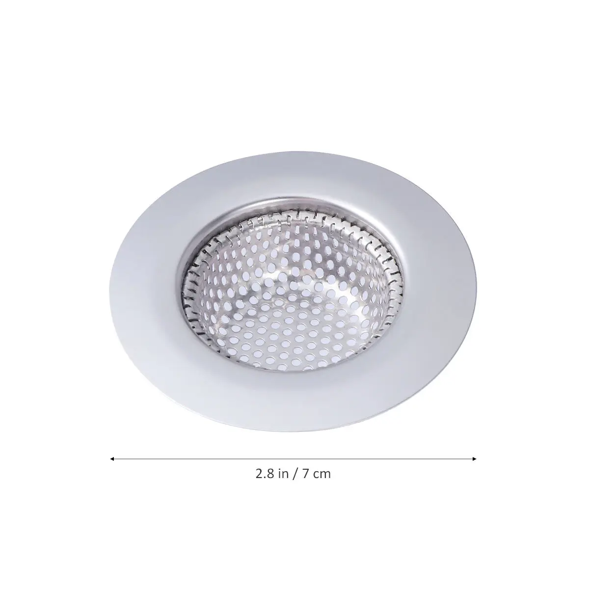 7Cm Kitchen Sink Strainer Stainless Steel Filter Oval Drain Mesh Basket Non-Rust Anti-Clog for Washing Food Cleaning