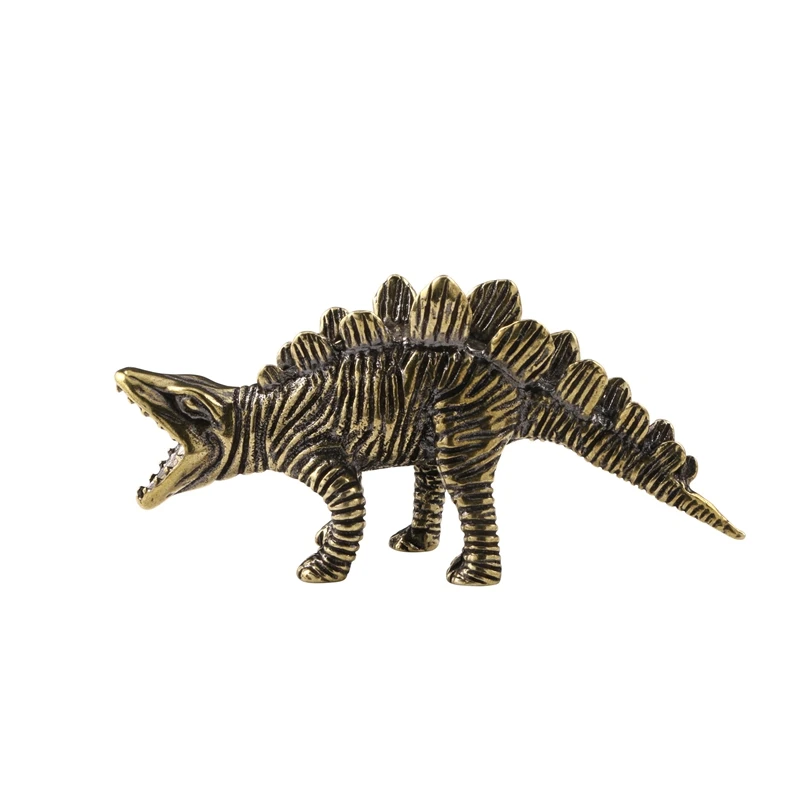 Retro Brass spinosaurus Dinosaur Statue Ornament Tea Pet Home Decor Crafts Accessories Car Decoration Animal Figurines Miniature