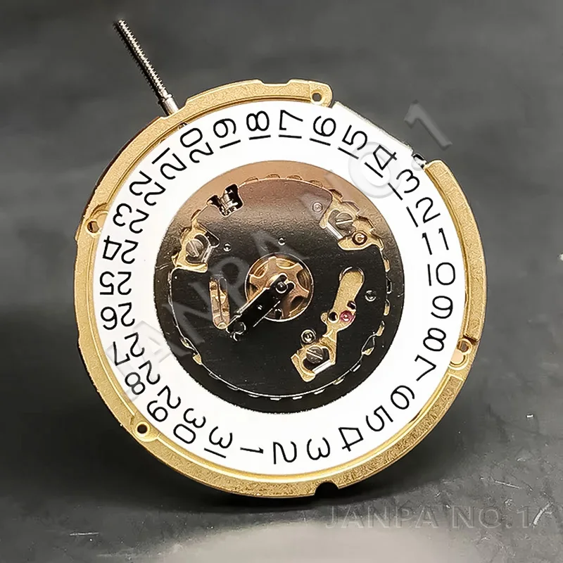 Ronda Quarz-Uhrwerk 6004D/6003.D Top-Marken-Uhrmechanismus Ersatzteile Goldene Uhrwerk-Teile Weißes Datumsrad