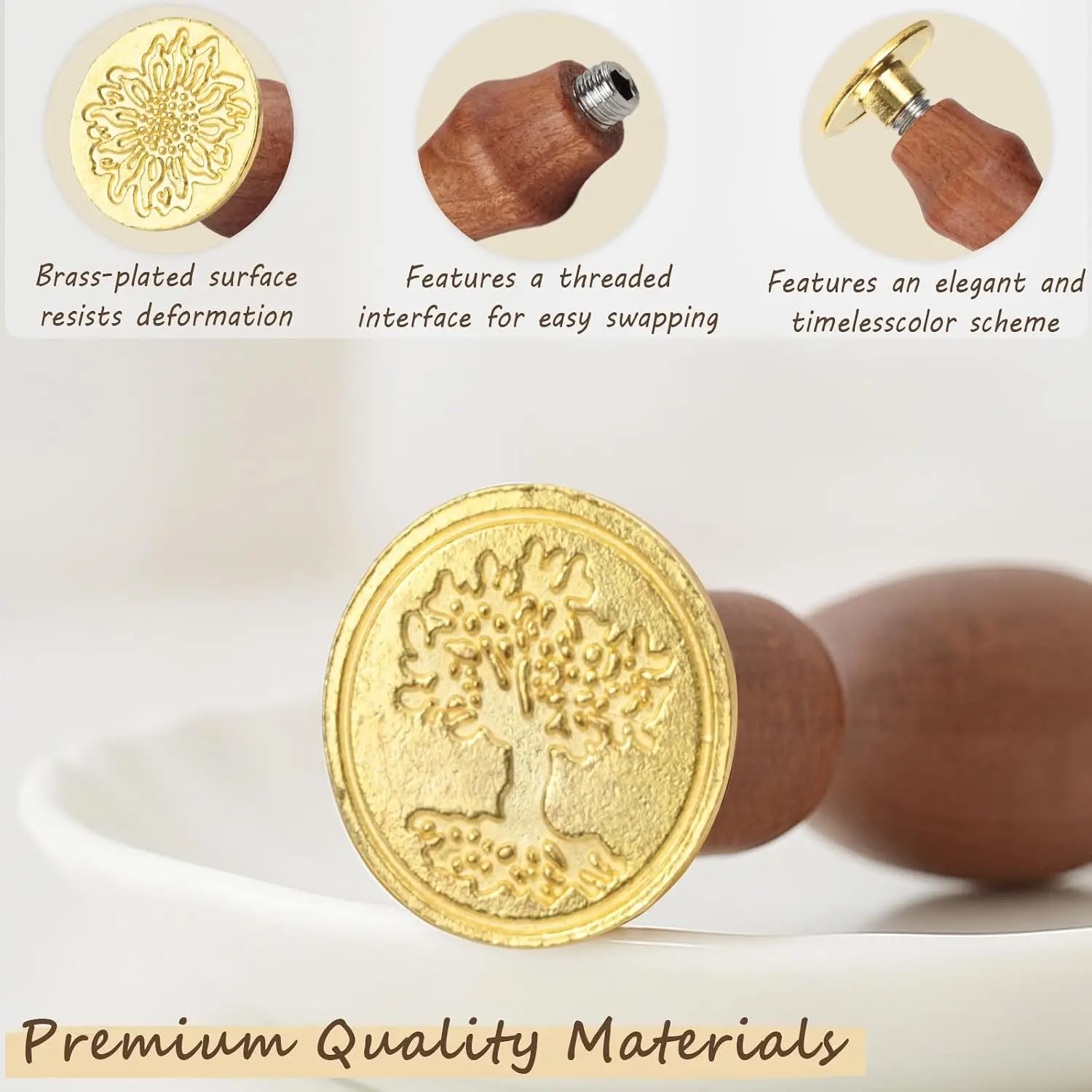 21pcs Vintage Wax Seal Stamp Set – Classic Seal Heads With Wooden Handle For Invitations, Letters, Gift Wrapping & More