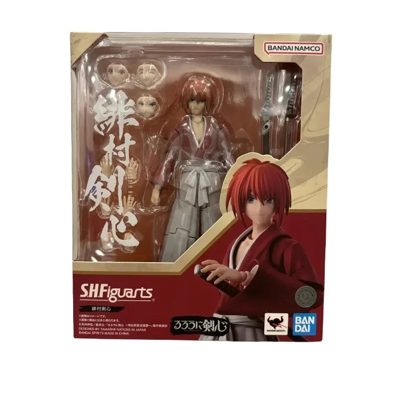 In Stock Bandai Original Genuine SHF Wanderer Sword Heart - Meiji Swordsman Romantic Tan- HIMURA KENSHIN Model Toy Action Figure