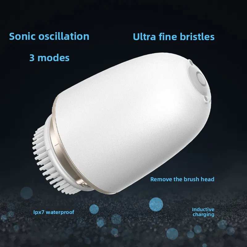 Depurador ultrasónico profesional de la piel, cabezal de cepillo de silicona suave, limpieza profunda para acné y puntos negros