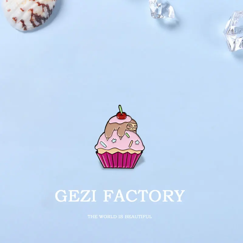 Swetheartエナメルピン、カスタムケーキ、コーヒー、パン、ピザブローチ、バッグ、衣類、ラペルピン、アフタヌーンバッジ、ハニージュエリーギフト