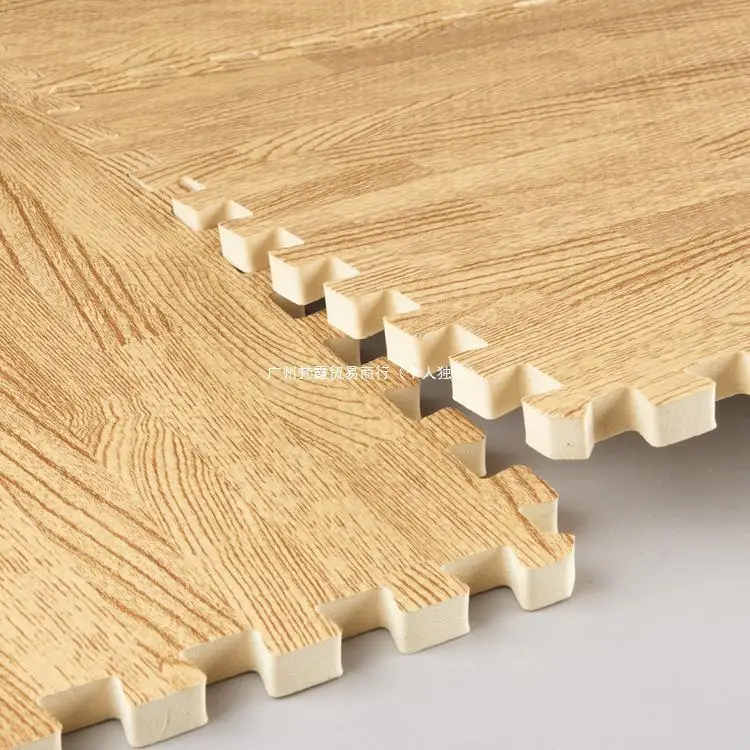 Flavor foam floor mat, sound insulation imitation wood grain puzzle mat can be cut, thickened splicing floor blanket covers the