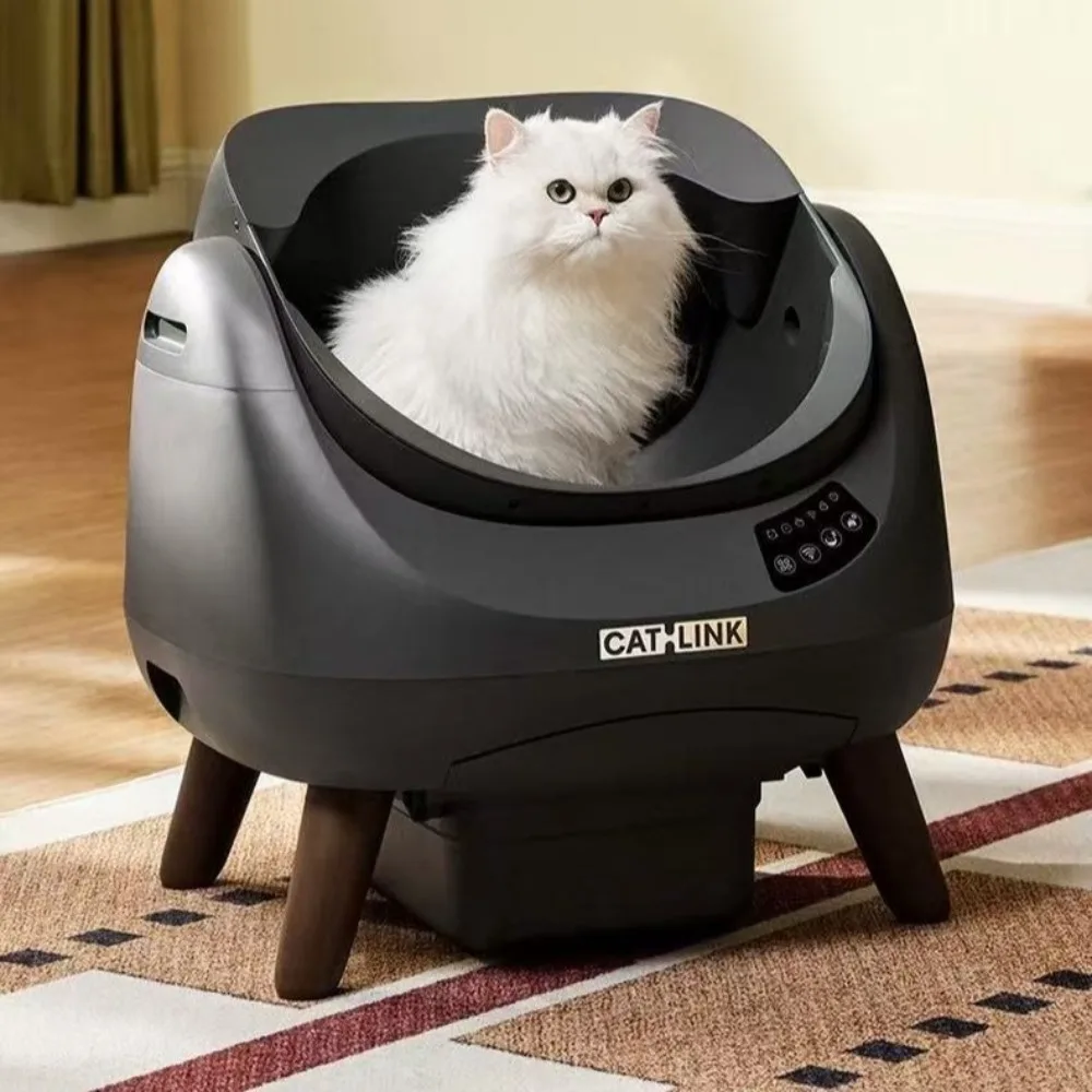 

Умный туалет для кошек Catlink: Износостойкий, самоочищающийся, очень большой лоток для кошачьего туалета, товары для животных