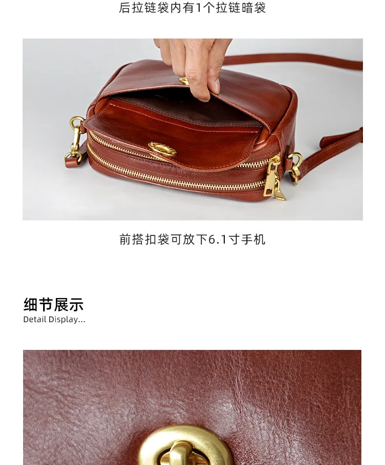 PNDME lässige, hochwertige Damen-Umhängetasche aus echtem Leder, kleine Schultertasche für Wochenendeinsätze und Partys, luxuriöse, handgefertigte Handytasche aus Rindsleder. – Detail 5