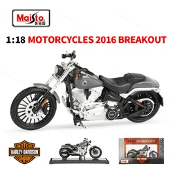 Maisto 1:18 harley-davidson 2016 Breakout vehículos fundidos a presión pasatiempos coleccionables juguetes en miniatura de motocicleta