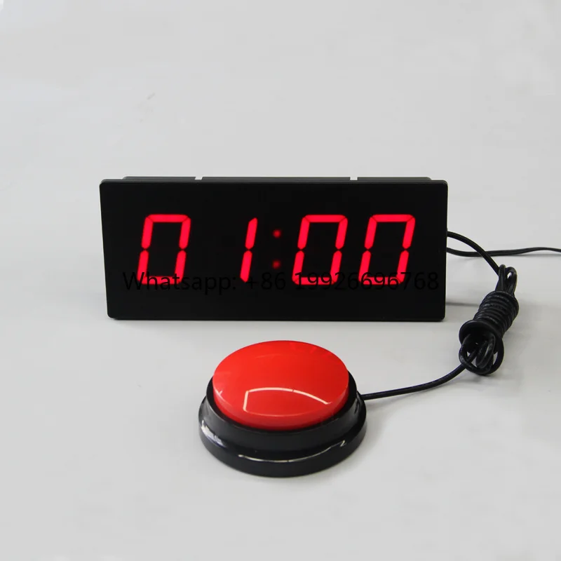 CP01 High Precision Digital Push Button Control RED LED Display Customized Color 10-Second Challenge  ABS Material
