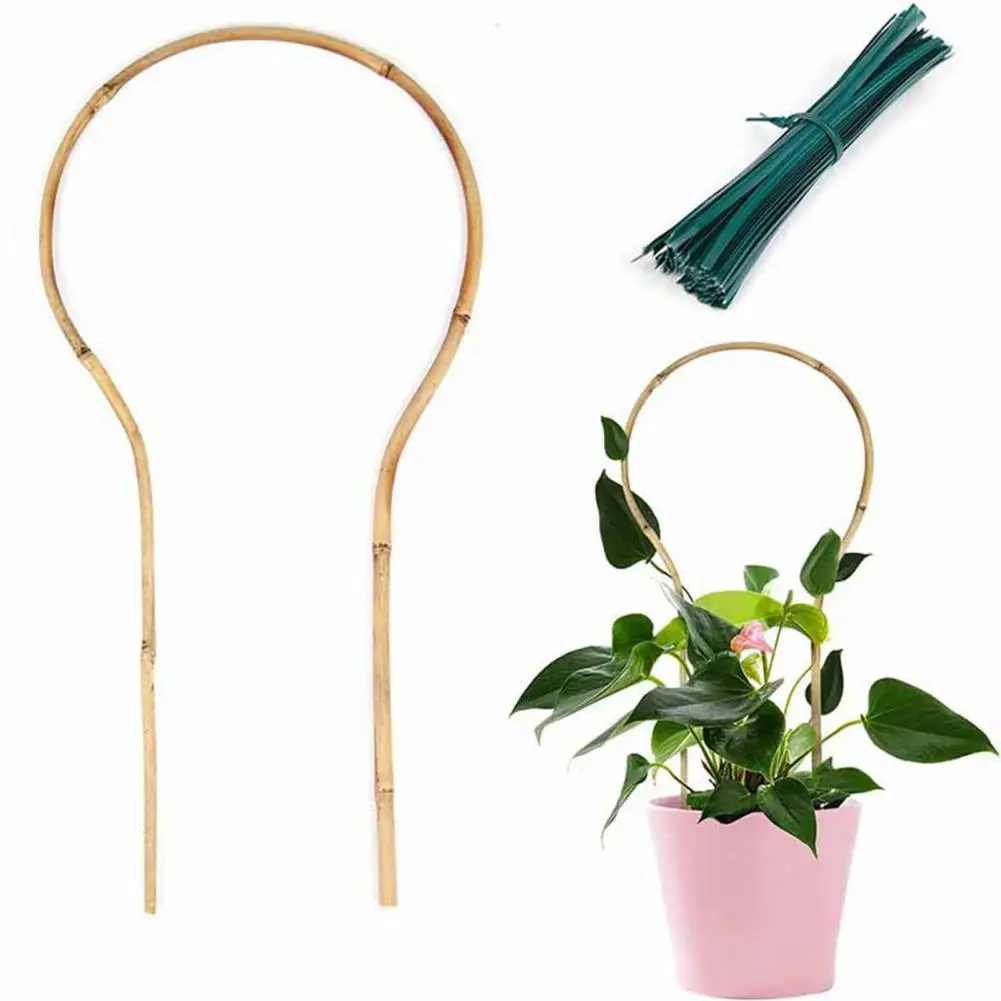 

10Pcs/Set U-shaped Plant Supports Flower Stand Flexible Plant Support Trellis with Twist Ties Plant Climbing Flower Stake