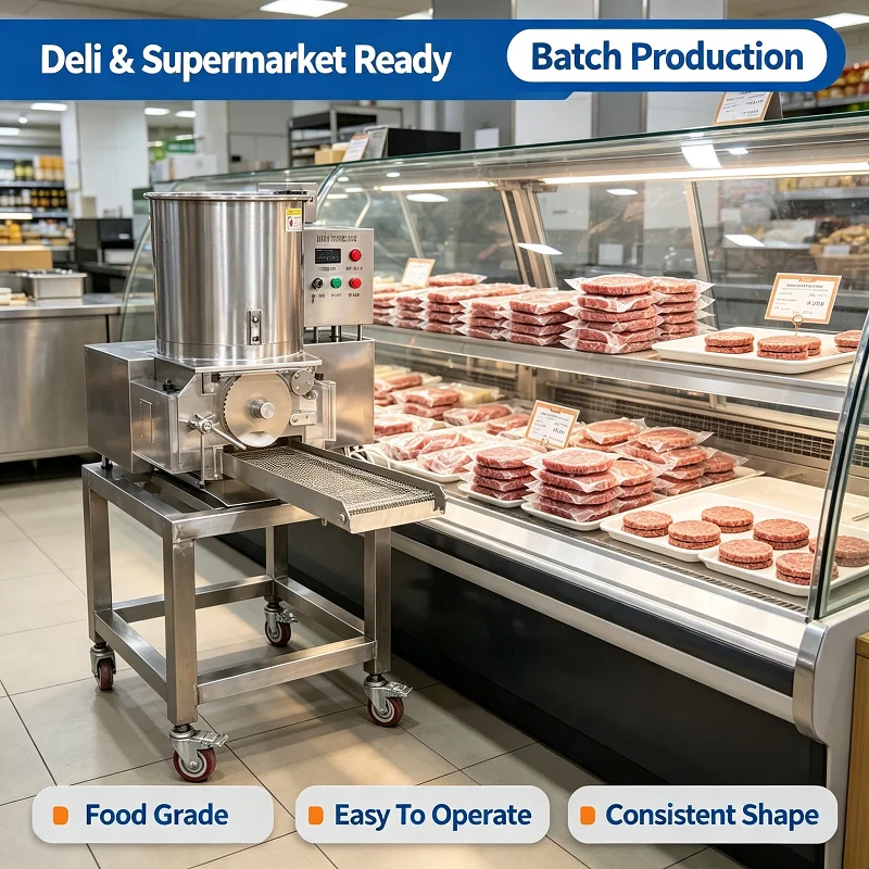 Automatic Burger Forming Machine, Commercial Meat Patty Former, Hamburger Shaping Equipment for Restaurant