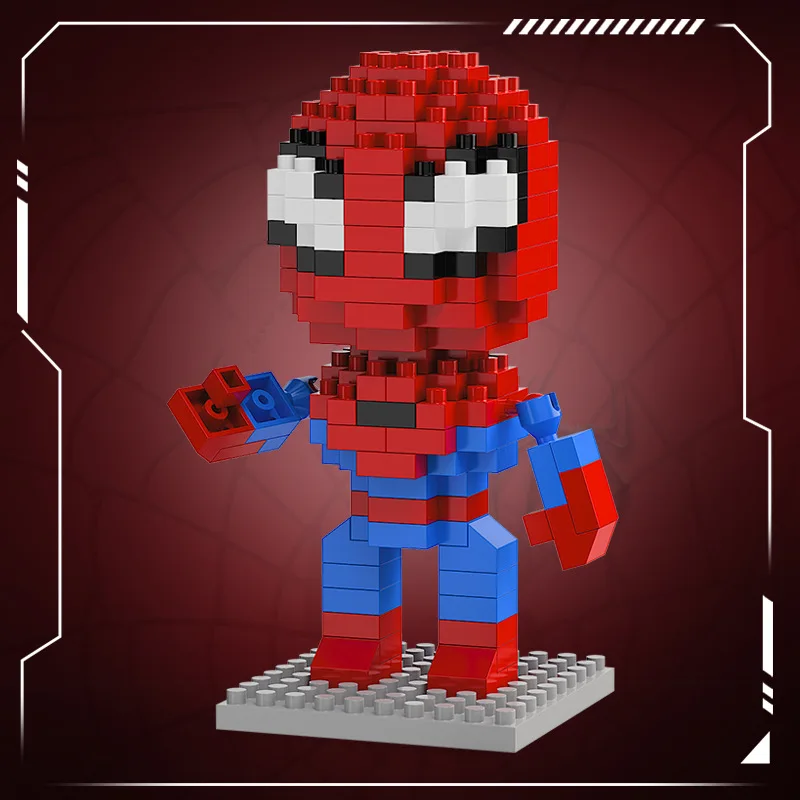 Marvel Legends Building Blocks Brick Deadpool Spider Man Building Blocks Iron Man Loki Cartoon Character Toys For Children Gifts