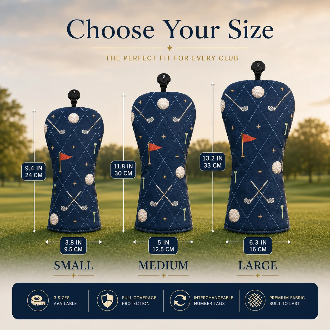 Custom Printed Golf Head Covers Personalized Pattern Driver Fairway Wood Hybrid Club Protector Sleeve 460cc Gift for Golf Lovers