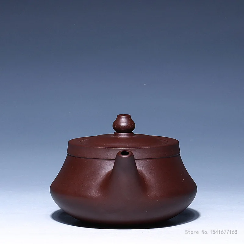 Chinese Style Yixing Purple Clay Xishi Gaosheng Teapot, Kung Fu Household Teaware, Pure Handmade Tea Pots, 330ml, 1Pc