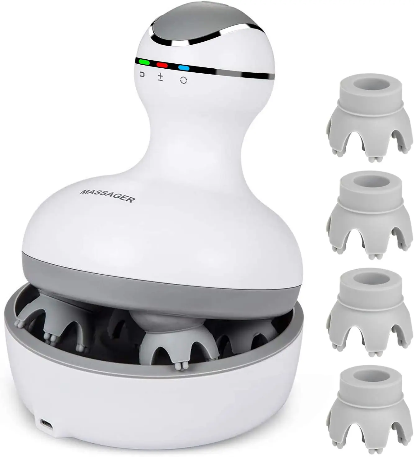 Electric Scalp Massager Scalp Hair Massage Waterproof Head Massage Portable Head Scratcher for Hair Growth&Stress Release Gifts