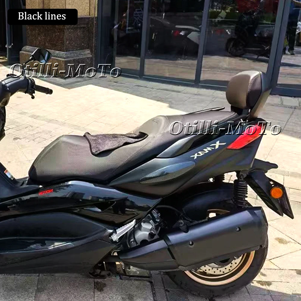 For Yamaha Xmax 300 X-MAX2017-2023 Motorcycle Modified Rear Passenger Seat Rear Backrest Cushion Back Rest Pad Aluminum Bracket