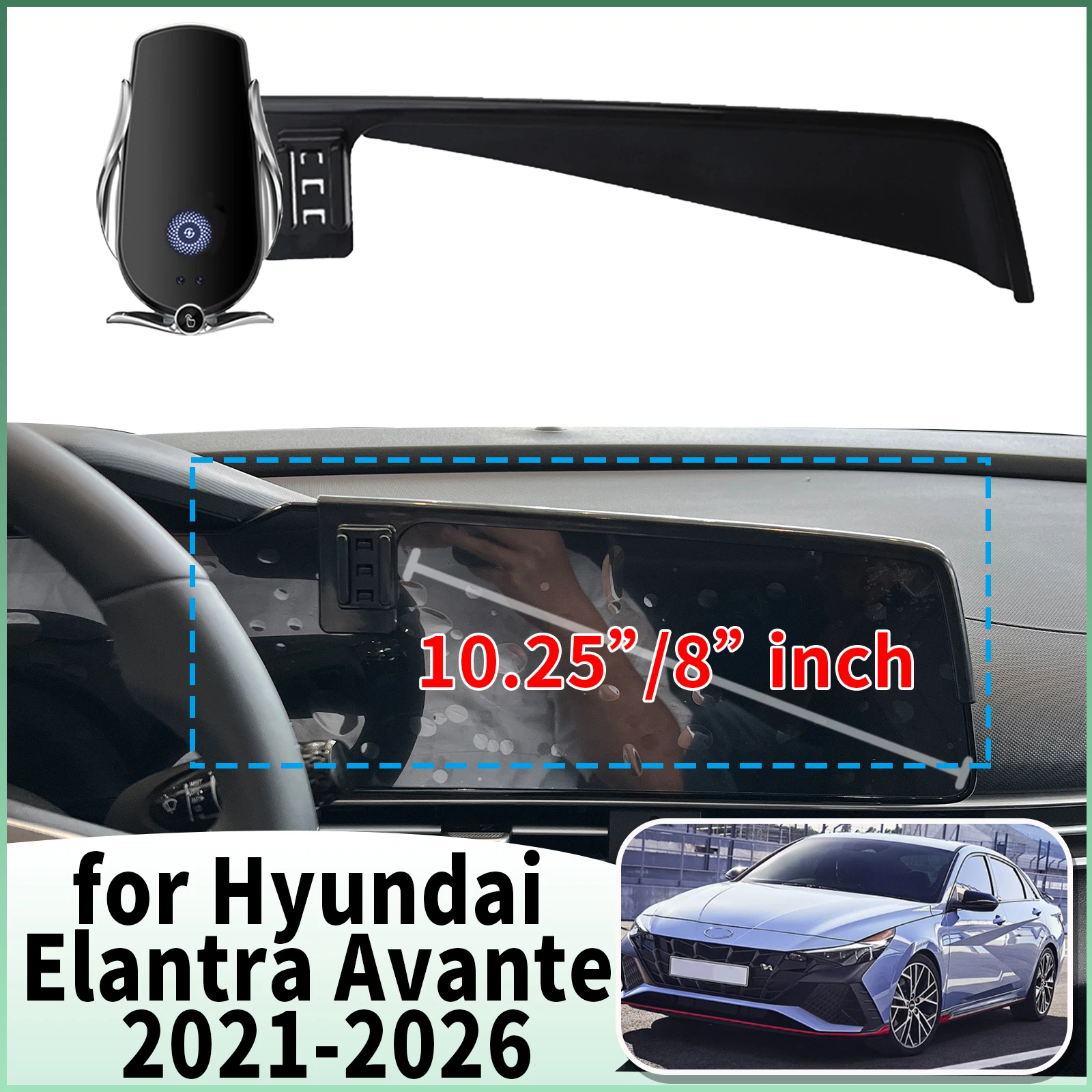 

fit for Hyundai Elantra Avante 2021-2026 N Line CN7 Specific Dashboard Navigation Phone Holder Mount Design Car​​ accessoires