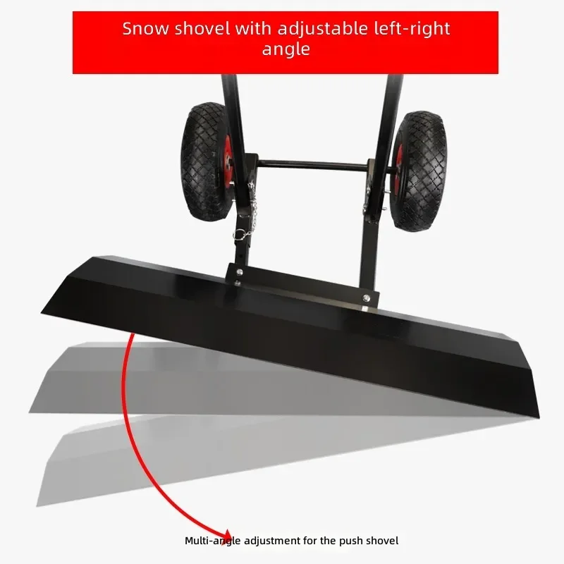 for Artificial Wheeled Snow Shovel Snow Push Board Removal Tool Wheel Cart Throwing Lifting Machine Winter Clearing