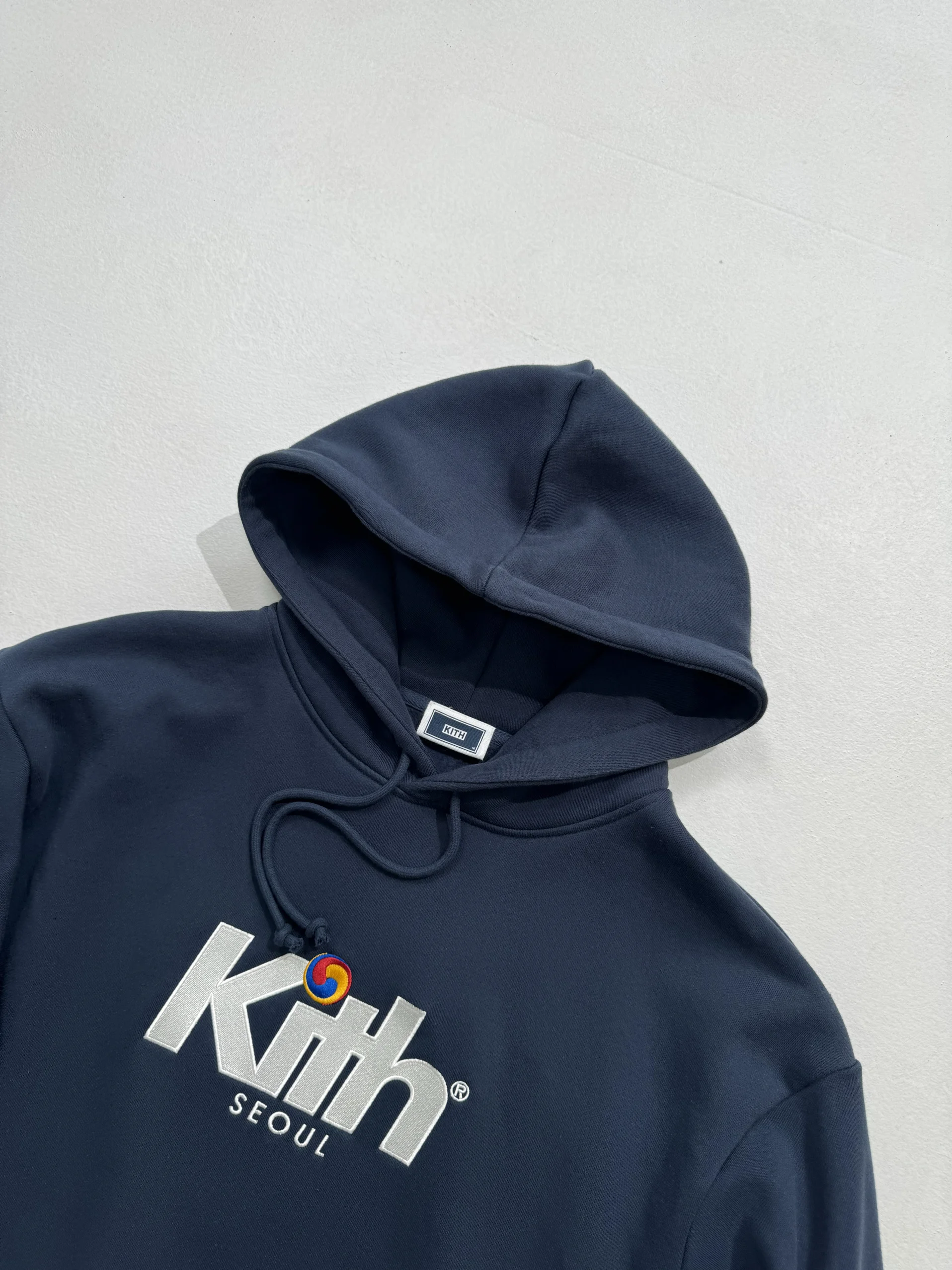 Korean Style Pure Cotton Fleece Lined Hoodie Embroidered Design Comfortable Loose Fit Long Sleeve Sweatshirt for Youth