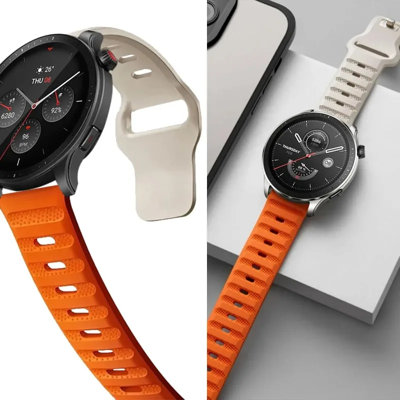 Breathable Silicone Watch Band 20mm 22mm Sport Wrist Strap For Samsung Galaxy Watch 7 6 5 4 40 44mm/Huawei Watch GT 2-3-4-5 46mm