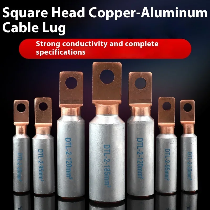 Square Head Photovoltaic Air Opening Copper Aluminum Nose DTL 10 for Electrical Engineering