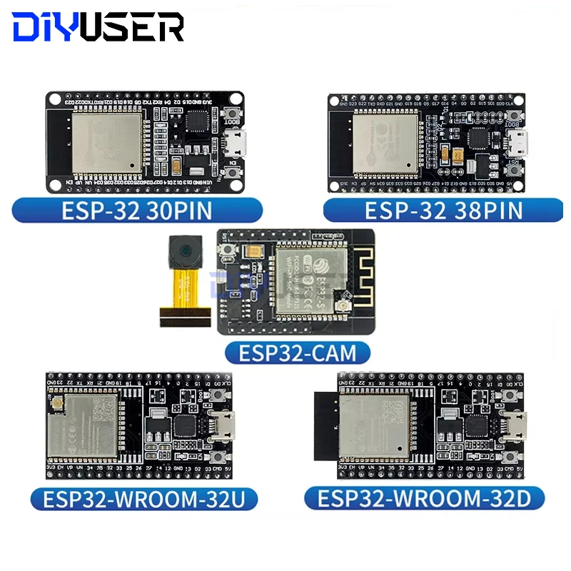 ESP32 Development Board WiFi+Bluetooth Ultra-Low Power Consumption Dual Core CPU ESP-32S ESP32-CAM ESP-WROOM-32D/U CH9102X