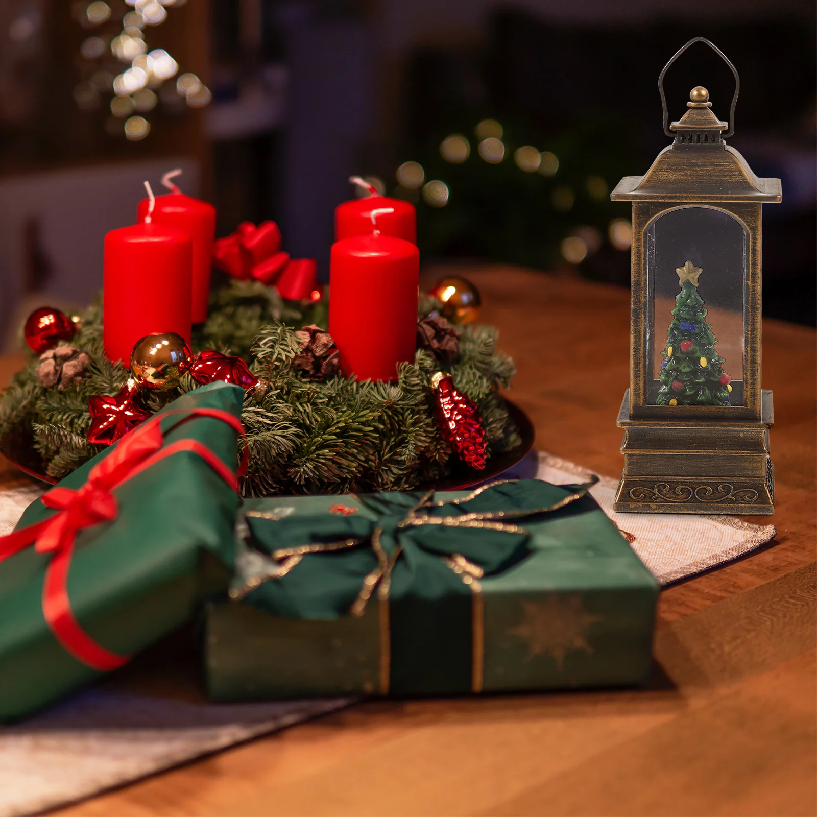 

Christmas Lantern Xmas Decorative Lamp Hanging Indoor Party Decoration Christmas Lantern Lights