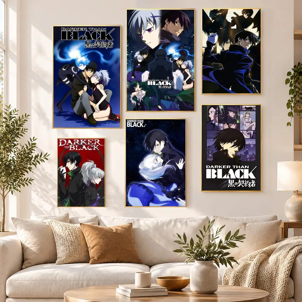 Anime Popular Art Darker than Black Poster HD Waterproof PP Self Adhesive Aesthetic Bedroom Dorm Gaming Room Home Decor Gift