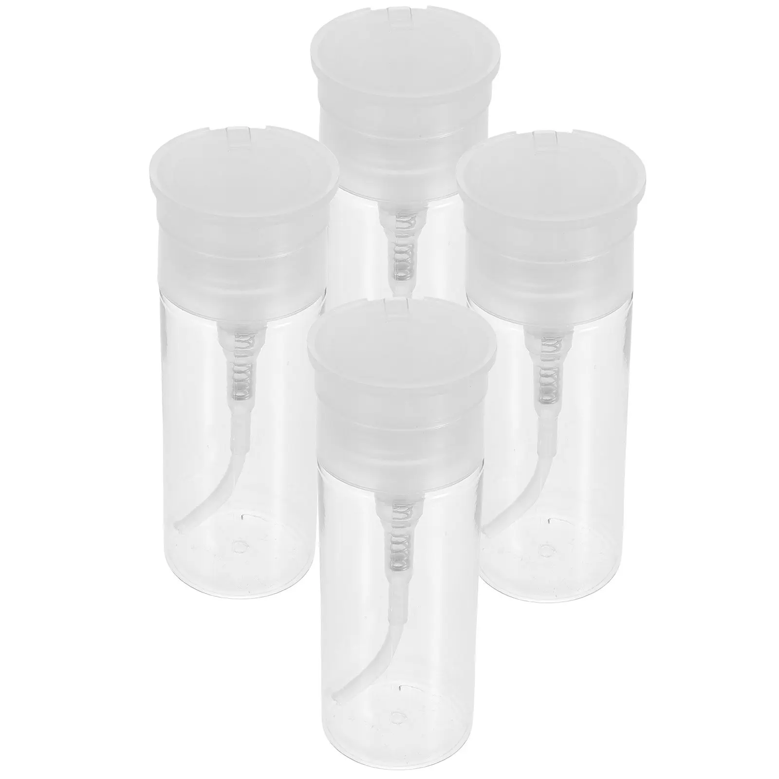 

Набор из 100 мл флаконов-диспенсеров для жидкости: для снятия лака, тоника, спирта, средства для снятия макияжа. Пустые дорожные бутылки с помпой.