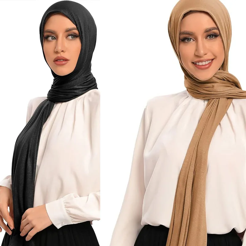 Hijab Scarfs for Women Premium Jersey Hijabs for Women Muslim Cotton Khimar Hijabs Para Mujer