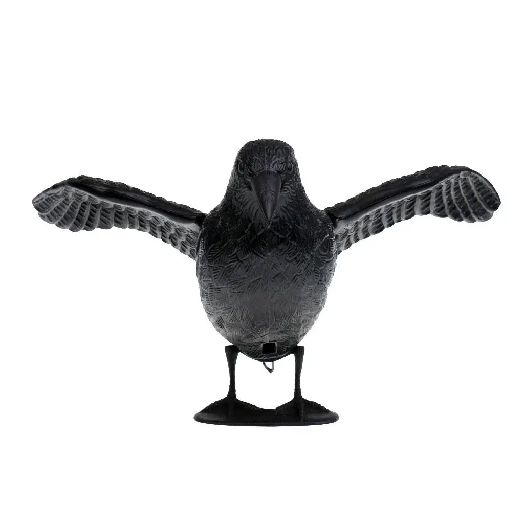 Bird Hunting Tools Lifelike Decoy Mallard Duck and Crow Yard Scare Away for Farm Garden Ponds