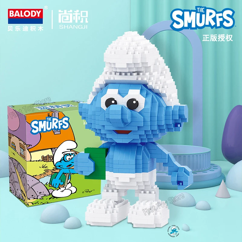 Épuisé BALODY Garfield Mini blocs Bob l'éponge Smurfs figurines Collection jouet de construction briques à monter soi-même pour enfants présent jouet cadeau