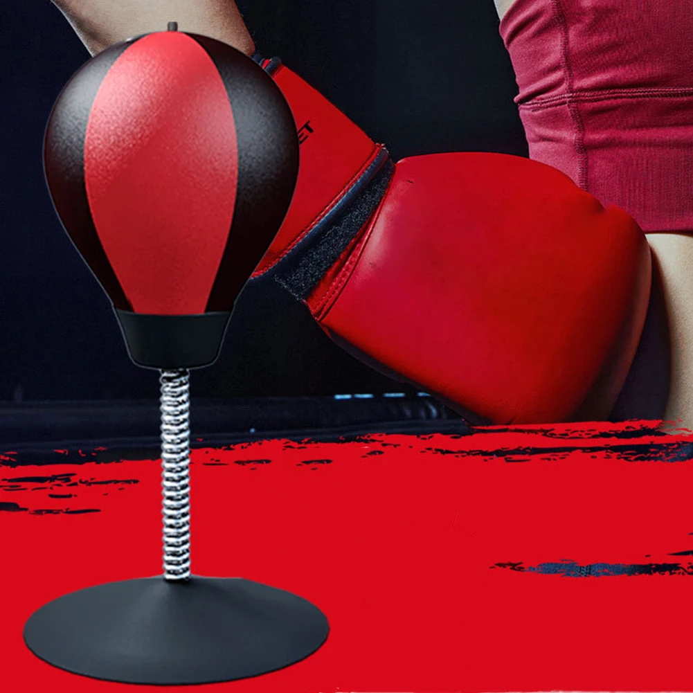 

Desktop Punching Bag Boxing Training Punching Bag with Suction Cup Punching Ball with Gloves Portable Speed Bag for Kids Adults
