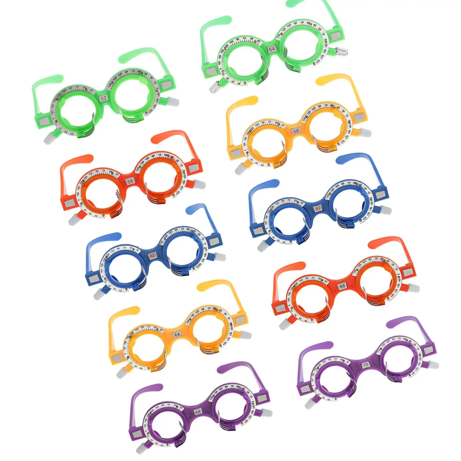 Pack of 10 pieces Optical Test Lenses Frames Spectacles Optometry Opticians