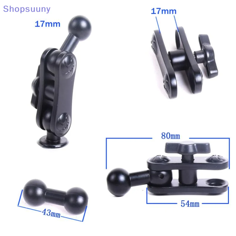 [SU]Alloy 17mm Ball Mount Extension Adapter Rotation Extension Rod For Car Air Vent Dashboard Phone Holder Accessories[SU]