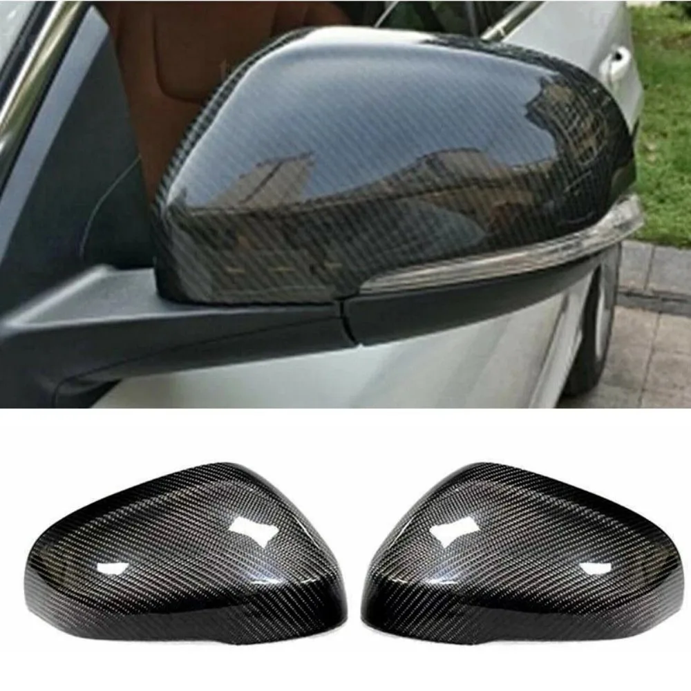 For Volvo S60 2011-2017 S80 2012-206 V60 2015-2018 1 Pair Left & Right ABS Carbon Fiber Look Car Side Rearview Mirror Cover Cap
