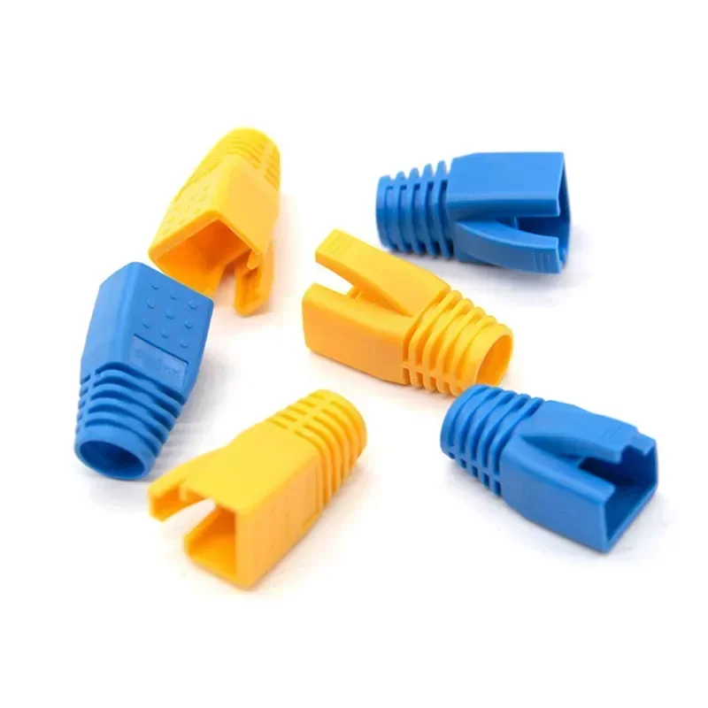 PVC RJ45 Connector Boot Caps 8P8C Plug Protective Case For Cat5 5e Cat6a Cat7 RJ 45 Network Ethernet Cable Boots Sheath Sleeve