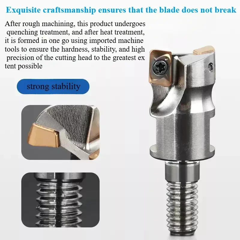 ASM07 small diameter anti vibration milling cutter rod locking type replaceable milling cutter head thread cutting head JDMT0702