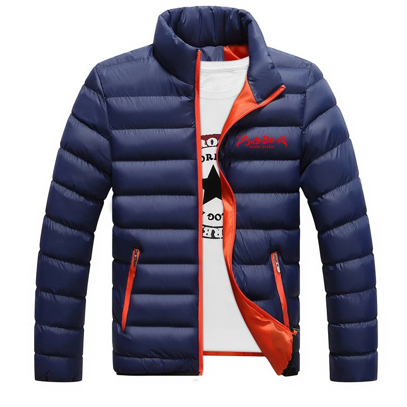 2025 Fashion Autumn And Winter New Style Men's Seven-color Cotton-padded Hooded Jacket Black Clover Asta Zipper Coat view 2