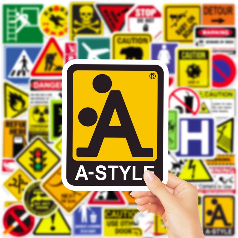 Waterproof Warning Signs Stickers for DIY Projects