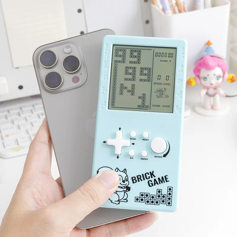 Consola de juegos portátil Retro Tetris 26 en 1, pantalla grande, juego de ladrillos de colores pastel, juguete portátil para niños, recuerdos de fiesta, 1/2/3 Uds.