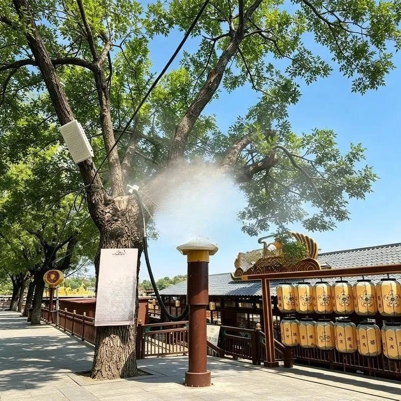Waterproof Steel Vertical Water Mist Fan High Pressure Silent  Electric Spray
