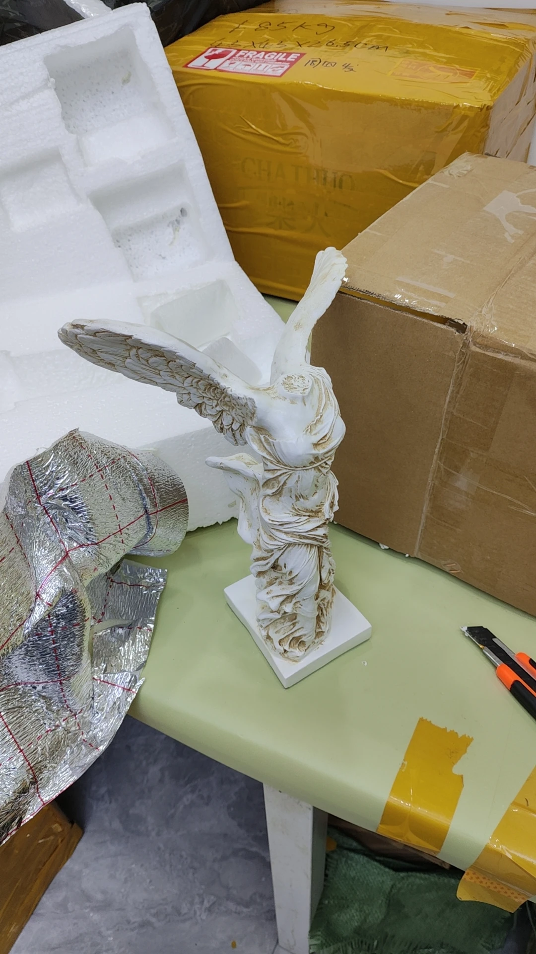 Resin Crafts Angel Sculpture Decorative Table Characters | Louvre Victory Muse | European Soft Decoration Ornament