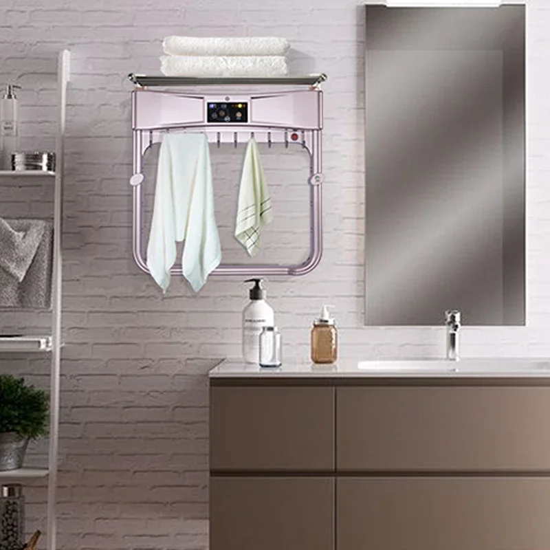 Intelligent Towel Rack Temperature Control Electric Towel Drying and Disinfection Toilet 304 Bath Towel Rack Holeless