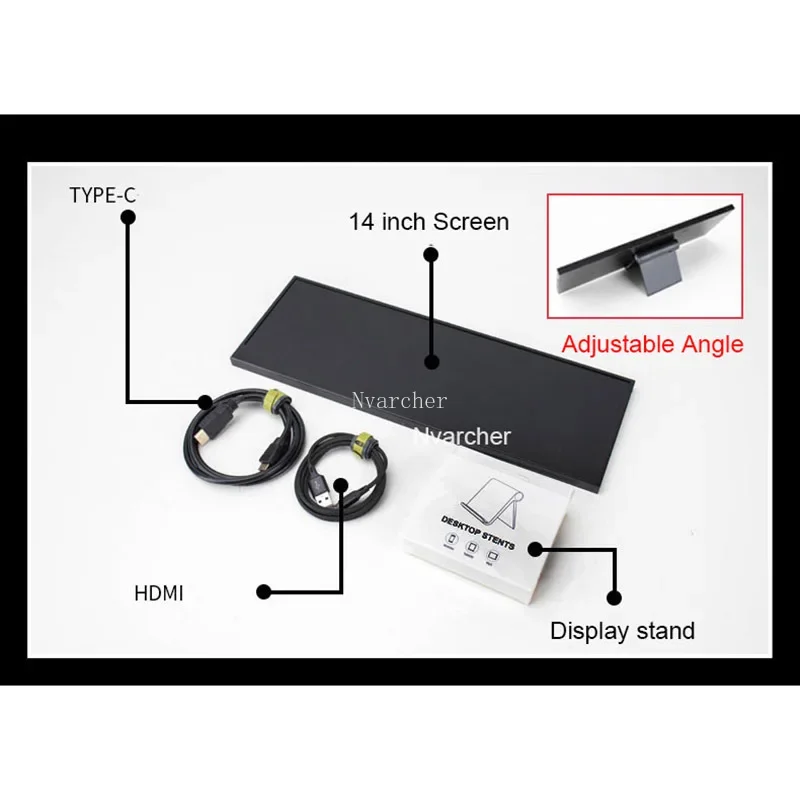 Imagem -06 - Nvarcher Controle de Temperatura Dinâmico Desktop Display Brilho Ajustável para Computador Tela Ips 3840x1100 Aida64 14