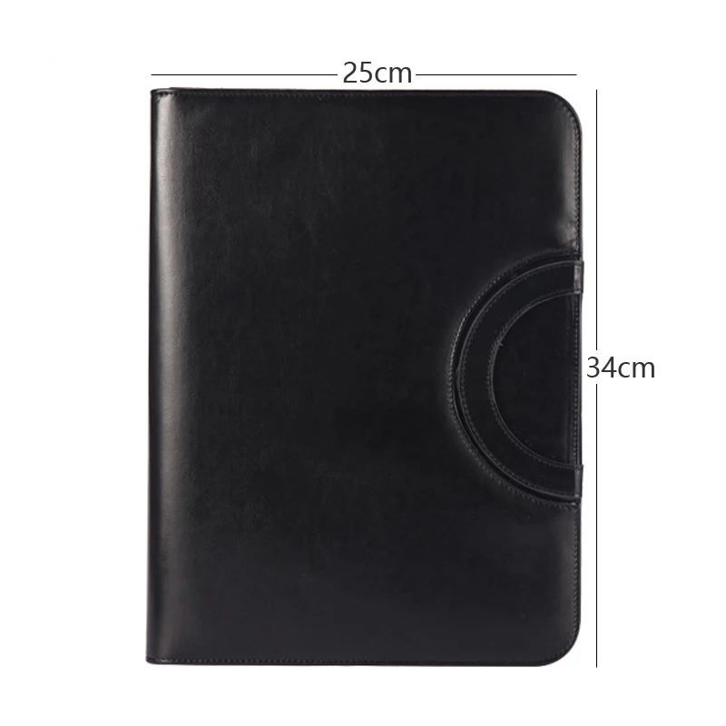 Multifunctional A4 Conference Folder Business Stationery Organizer Document Bag Leather Contract File Folders Office Supplies