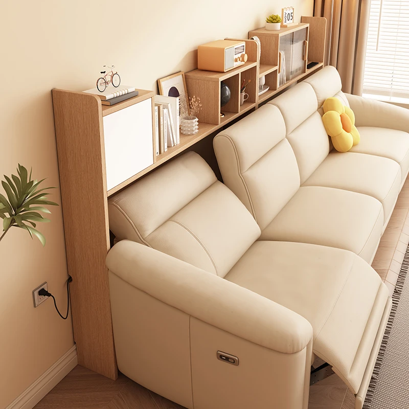 

Electric sofa, rear shelf, bookshelf against the wall, back seam, end of bed gap, function, long table, ultra-narrow locker