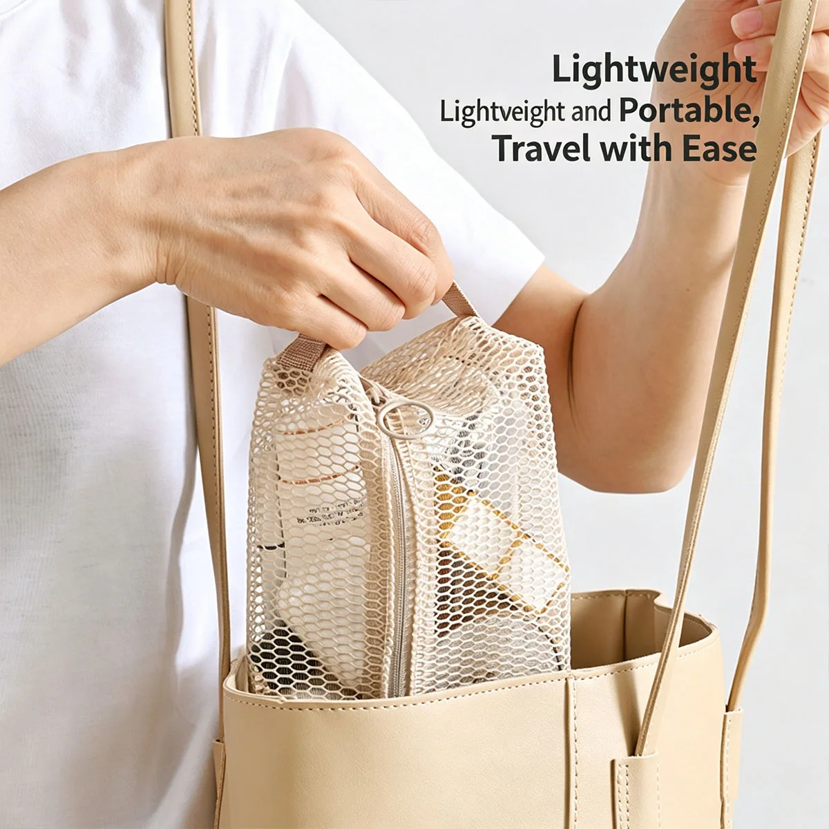 Mesh Zipper Storage Bag Portable Toiletry Makeup Organizer Pouch Travel Cosmetic Pencil Case Digital Cable Sundry Divider Bags