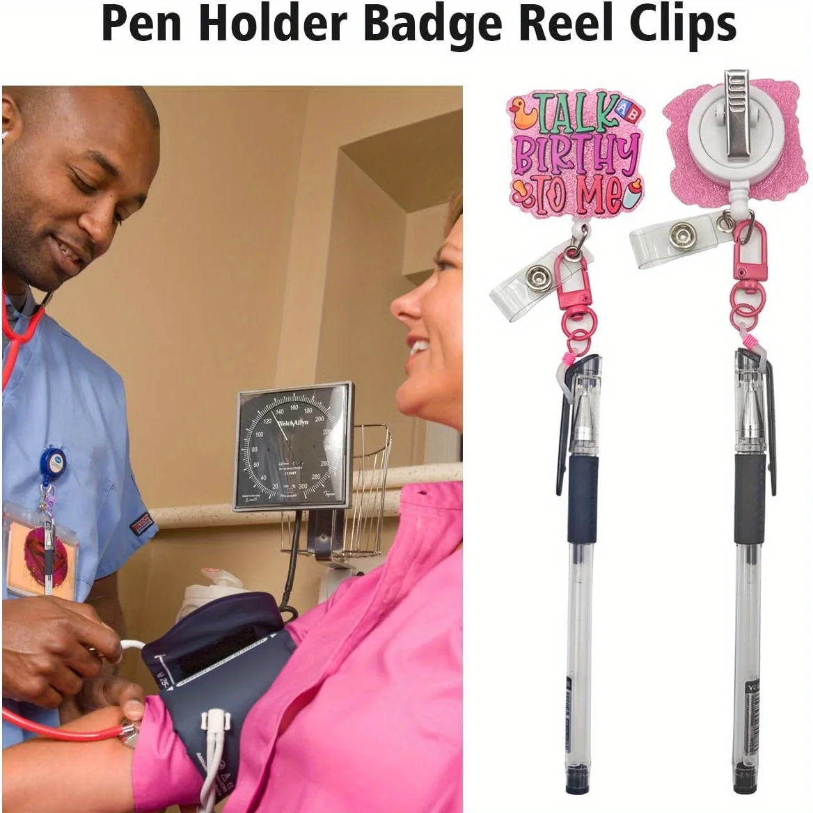 10/20 Pcs Mini Colored Pen Clip Lanyard Badge Roller Pen Nurse Badge Accessory (for 0-20 Mm Diameter Pens) Portable Accessories