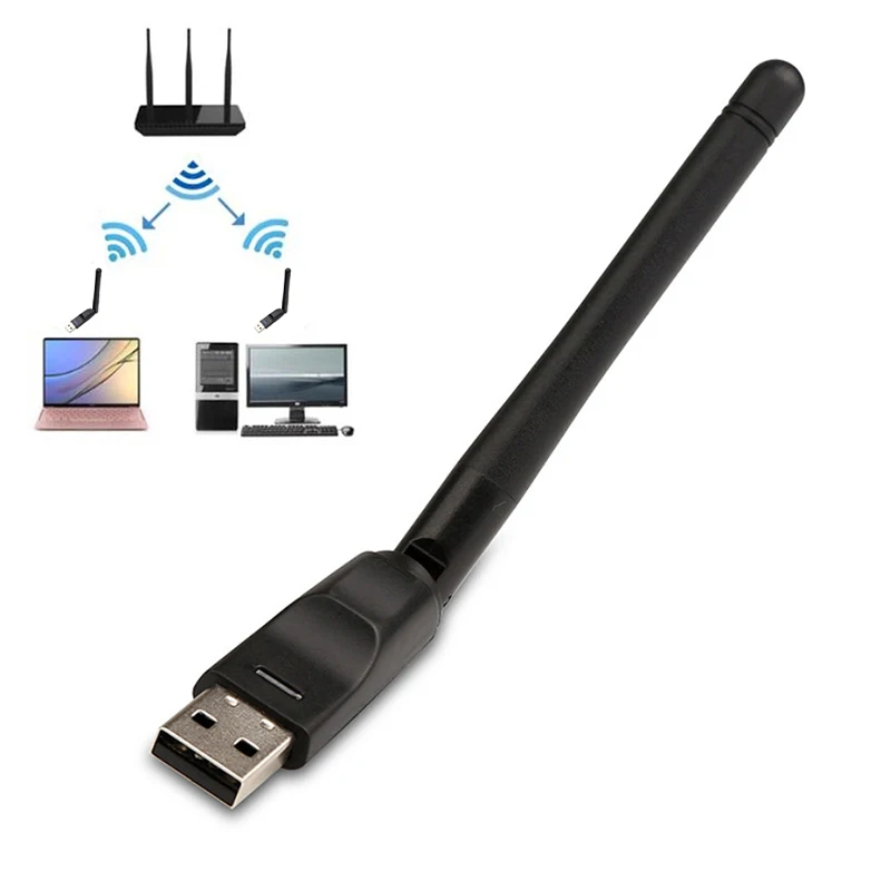 Mini USB WiFi Adapter Card 150Mbps 2dBi WiFi adapter PC Wifi Antenna WiFi Dongle 2.4G USB Ethernet Wireless Receiver RTL 8188